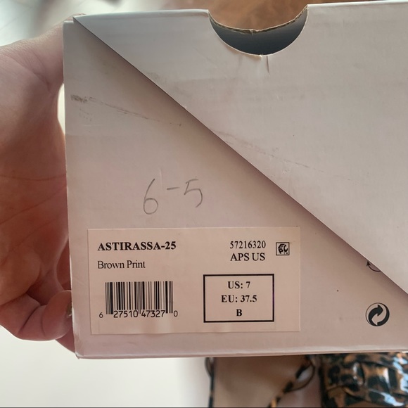 Aldo Womens Astirassa Slides Sandals Brown Black Leopard Print Slip On 6.5 - Picture 6 of 6